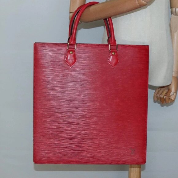 LOUIS VUITTON Epi Sac Plat PM Hand Bag Red M5274E LV Auth bs28404 - Picture 15 of 16